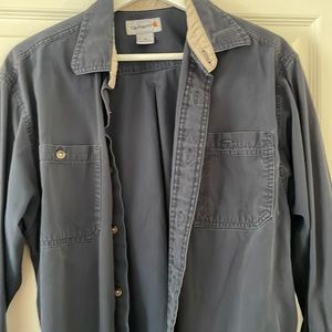 Carhartt Button up. Navy Blue. Medium. *Arms run short*